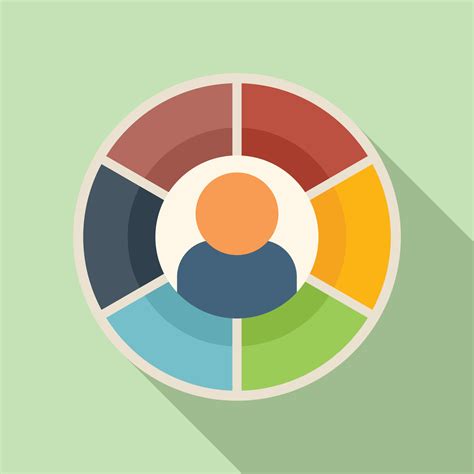 Pie chart segment icon flat vector. Market target 15149764 Vector Art