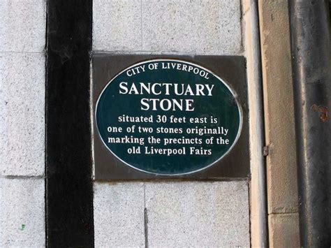 Hidden History Of Liverpoolthe Plaque About The Sanctuary Stone On