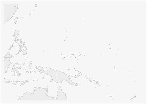 Micronesia map highlighted in Micronesia flag colors 13086290 Vector ...