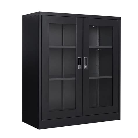 Buy Afaif Metal Storage Cabinet Glass Cabinet Sideboard Bookcase With