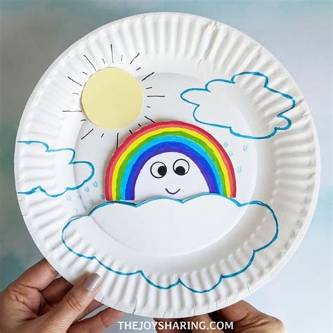 Rainbow Formation Paper Plate Craft - The Joy of Sharing