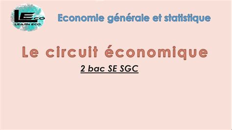 Le circuit économique 2bac SE SGC YouTube