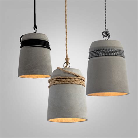 Concrete Monolith Cord wrapped Pendant Light - Tudo&Co – Tudo And Co