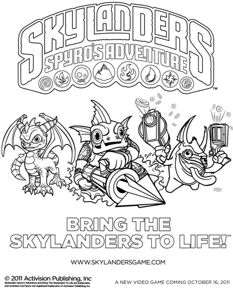 Dibujo De Skylanders Para Colorear Y Pintar