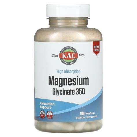 Kal Magnesium Glycinate Mg High Absorption