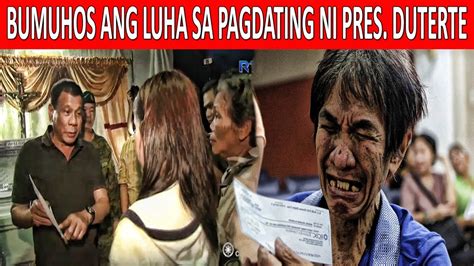 BUMUHOS ANG LUHA PRES DUTERTE BINISITA ANG NASAWING SUNDALO YouTube