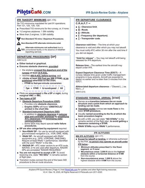 Ifr Quick Reviewsheets Pilot Cafe Pdf