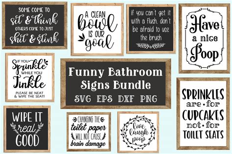 Bathroom Signs SVG