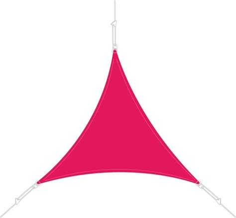 Voile D Ombrage Triangle 4 X 4 X 4 M Framboise Easy Sail