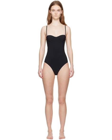 Totême Toteme Black Bra One Piece Swimsuit Lyst