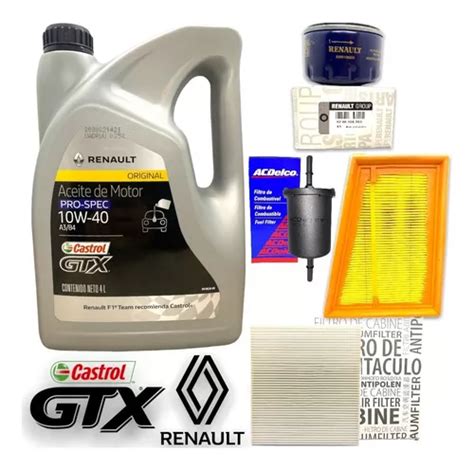 Kit 4 Filtros Aceite Castrol Renault Duster Oroch 1 6 2 0 Envío gratis