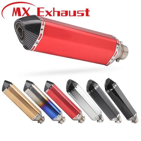 51mm Motorcycle Muffler With Db Killer Silencer Stainless Steel Carbon Fiber Material Tip