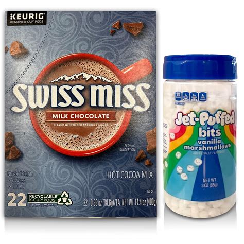 Buy Keurig Swiss Miss Hot Cocoa K Cup Pods Count Kraft Jet Puffed Mallow Bits Bundle