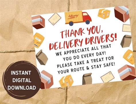 Delivery Driver Treat Basket Printable Sign Take A Treat Sign For Fedex Ups Usps Amazon