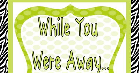 Classroom Freebies Too More While You Were Away