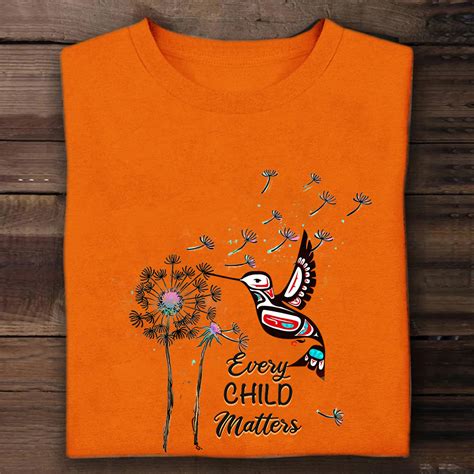 Every Child Matters Shirt Support Canada Orange Shirt Day Hummingbird - ShopPrideearth