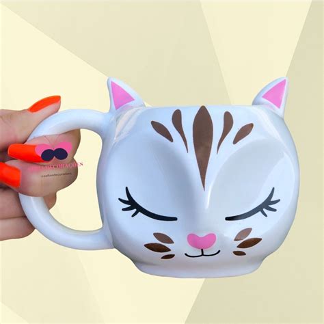 Caneca 3D Personalizada Gata Gatinha Gato Gatinho 300ML Shopee Brasil