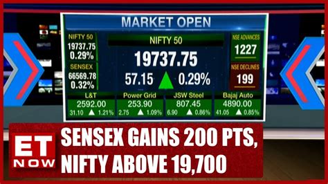 Sensex Gains 200 Pts Nifty Above 19 700 Tata Motors Dvr Surges 15