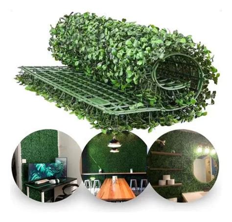 Placa Planta Artificial Buxinho 40x60 Grama Muro Inglês Frete grátis