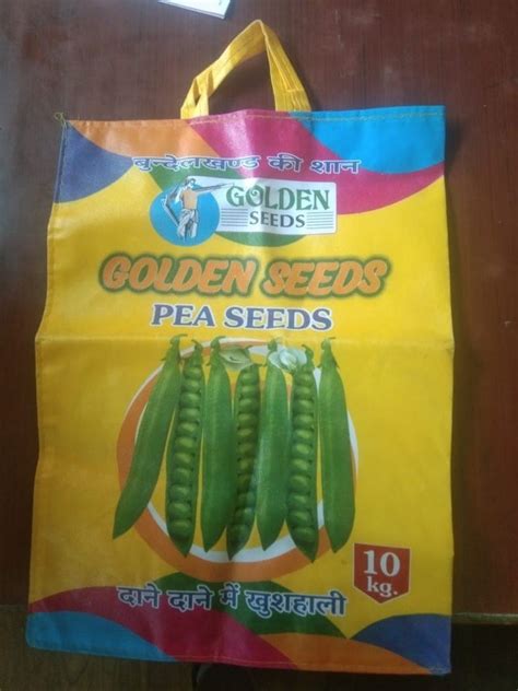 Rectangular Yellow Base Non Woven Seed Packaging Bag At Rs 12 Piece