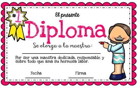 Excelentes Y Lindos Diplomas Del D A Del Maestro Material Educativo