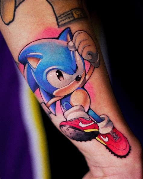 An Amazing Sonic The Hedgehog Tattoo Fan Art By Steven Compton On