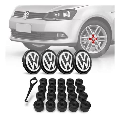 Kit 20 Capas Parafuso 4 Calotinha Centro Roda Volkswagen