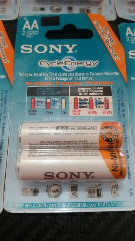 Pilha Recarreg Vel Sony Cycleenergy Aa Ni Mh Mah Cartela R