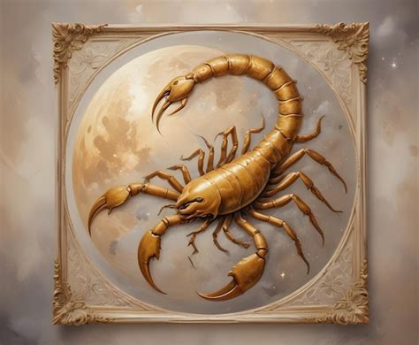 A Drawing Of A Scorpion Zodiac Sign Scorpio Premium AI Generated Image