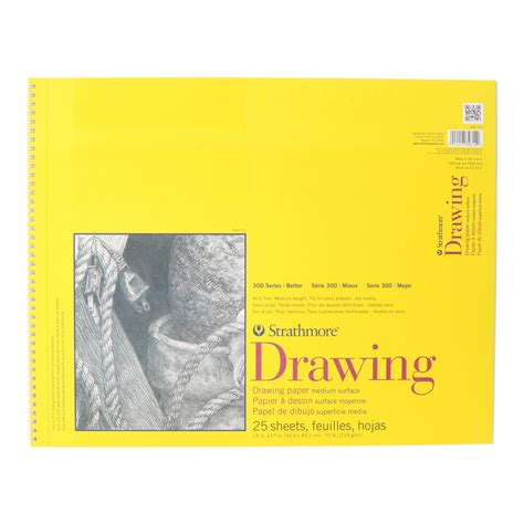 Strathmore Drawing Paper Pad 300 Series 25 Sheets 14in X 17in