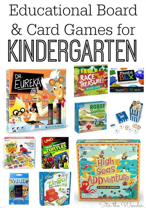 Educational Board And Card Games For Kindergarten Stir The Wonder