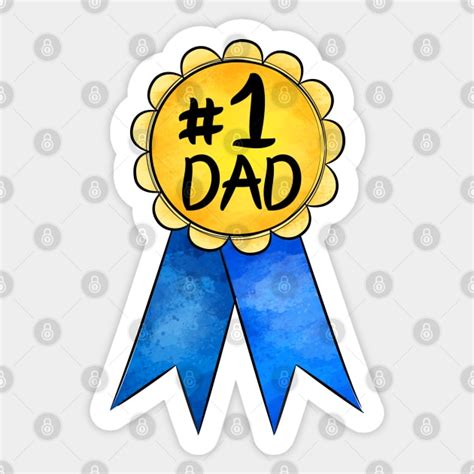 No 1 Dad Medal No 1 Dad Sticker Teepublic