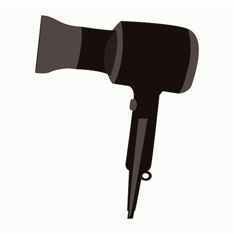 Premium Vector Hair Dryer Black Hair Dryer Icon Highlighted On A