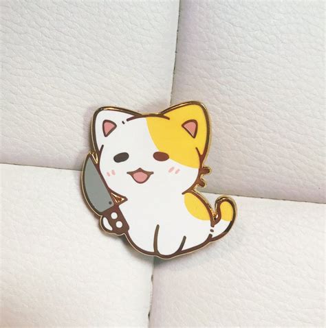 Cat Knife Enamel Pins 1.5 - Etsy