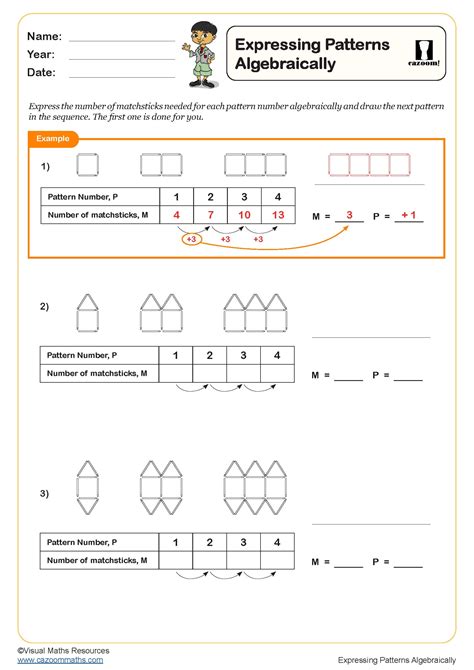 Finding Nth Terms From Patterns Worksheet Fun And Engaging PDF