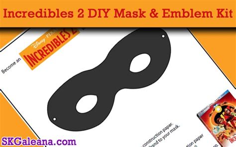 NEW Incredibles 2 Printable DIY Mask and Emblem – SKGaleana