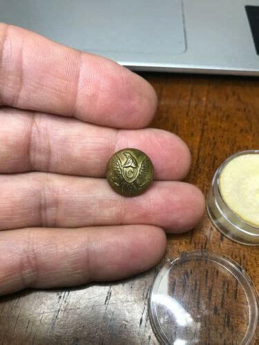 Civil War Cavalry Eagle C Cuff Button Antique Price Guide Details Page