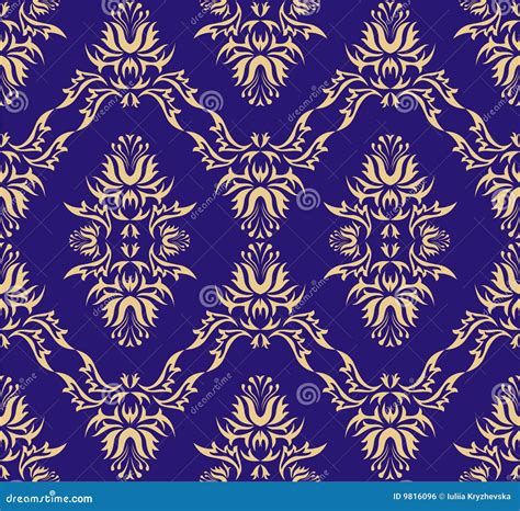 Damask Victorian Seamless Pattern Stock Vector Illustration Of