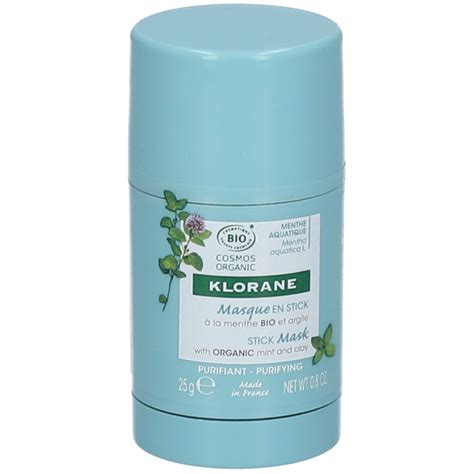 Klorane Masque Visage En Stick La Menthe Aquatique Bio Et Largile