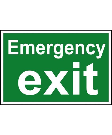 Emergency exit Safety Sign