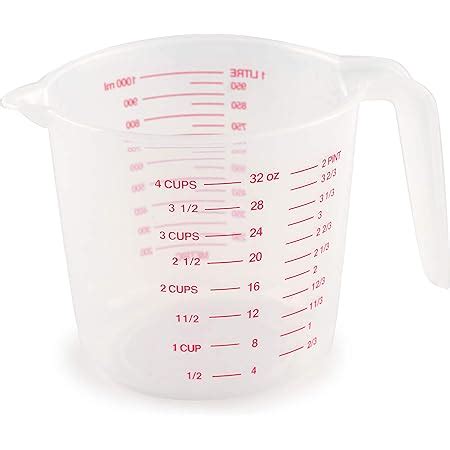 Amazon 2 Pcs 1 Liter 32oz 1000ml Clear Plastic Measuring Cup 4