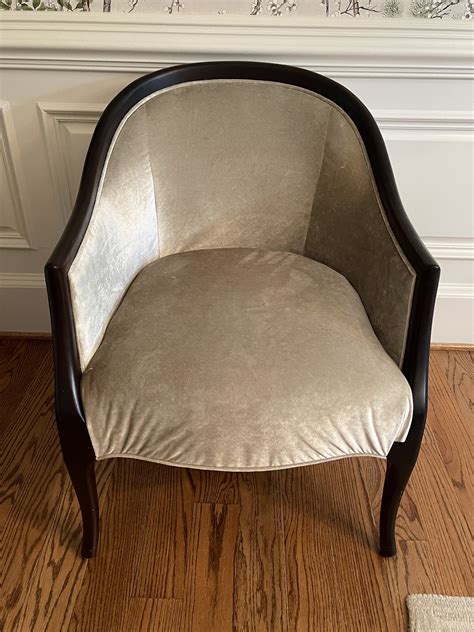 Bernhardt Platinum Barrel Chair — Gonegirl