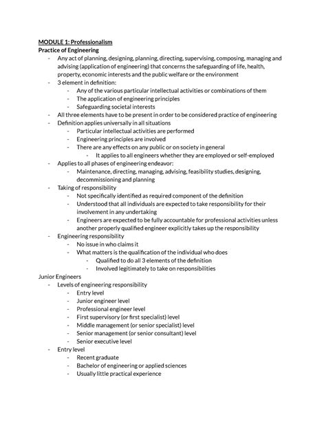 Facc Notes For Facc Module Professionalism Practice Of