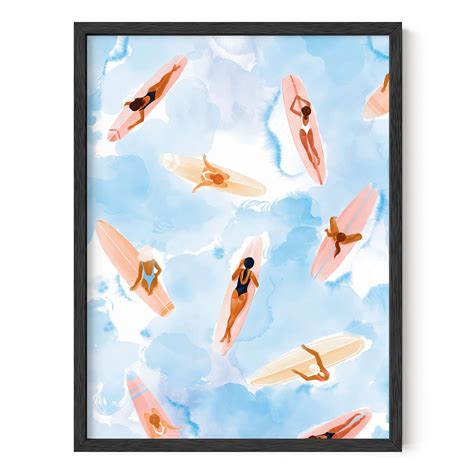 Buy Haus And Hues Beach Art Beach S Surfer Girl Beach Themed Prints