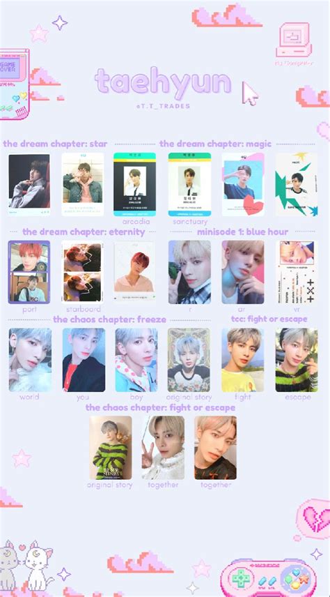 Taehyun Template Photocard Txt Photo Cards