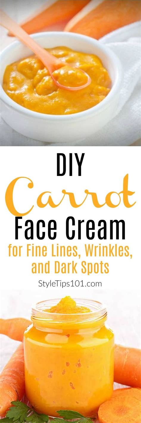 Diy Carrot Face Cream Face Cream Homemade Wrinkle Cream Face Cream