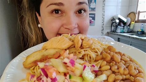 Real Mukbang Brasil Comendo Comida Caseira Macarr O Feij O