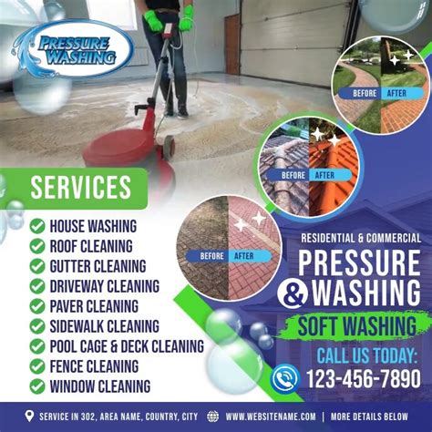 Pressure Washing Services Ad Post Template Postermywall