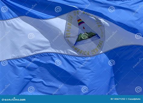 Bandeira De Nicar Gua Foto De Stock Imagem De Fundos 145671252