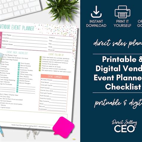 Vendor Event Checklist Etsy